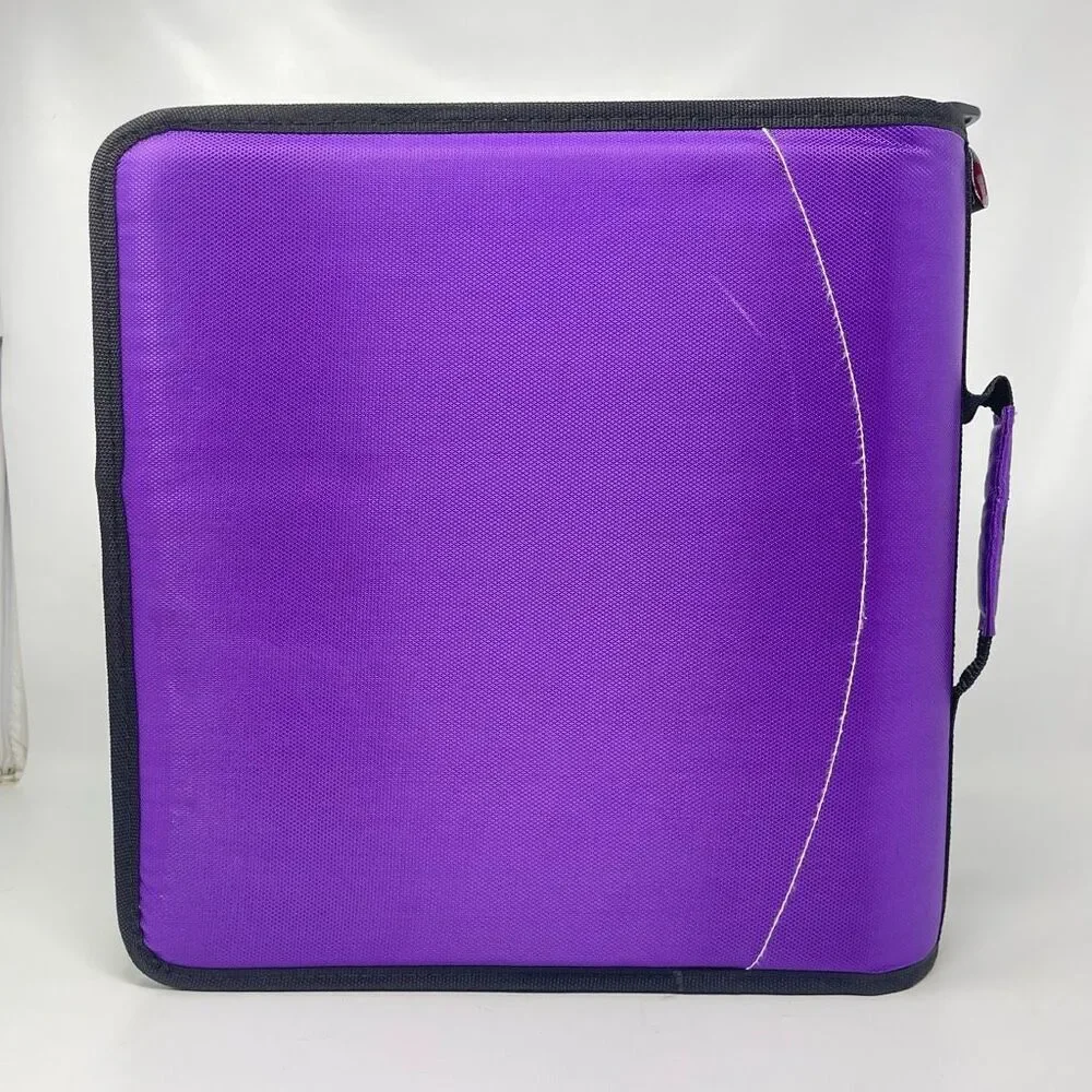 Case It Purple Large Capacity Zipper Binder 3 Rings 3